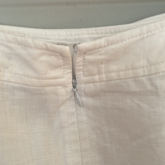WHITE LINEN SUMMER SKIRT - Picture 10 of 12